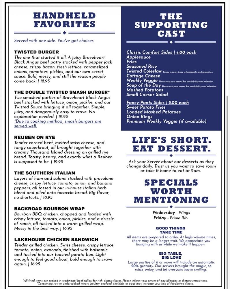 Twisted Oaks Menu image 2